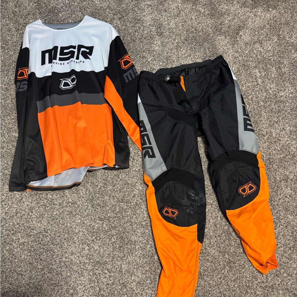 MSR Black and Orange Racing Gear Set